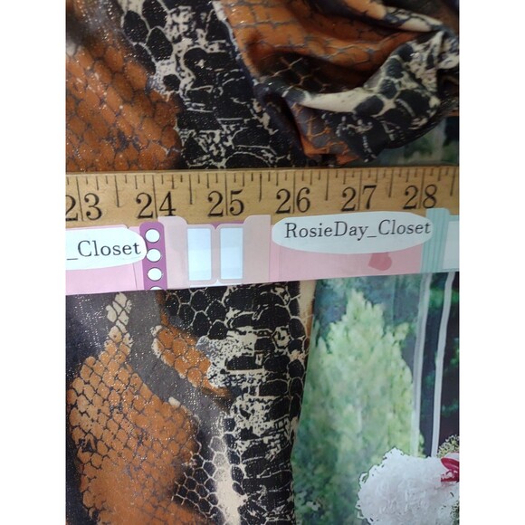 Ruby Rd Size 3X Top Boho Western Southwestern Reptile Snake Print Rodeo Festival - Picture 5 of 6